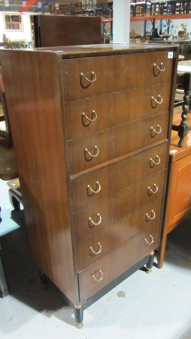 Appraisal: A th century walnut seven drawer chest