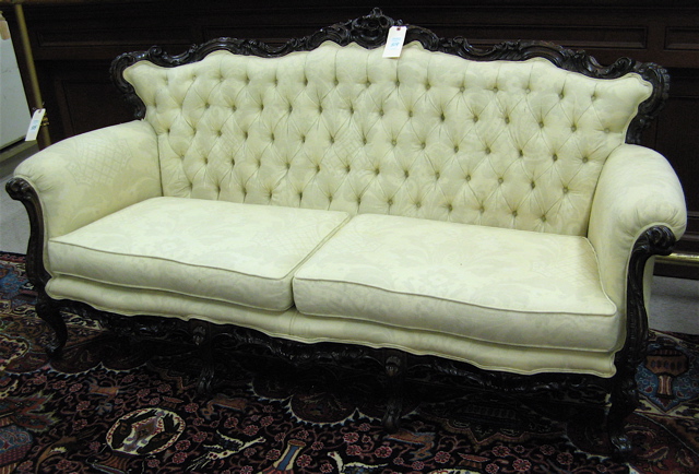 Appraisal: THREE-PIECE ROCOCO STYLE SEATING FURNITURE SET comprising sofa and matching