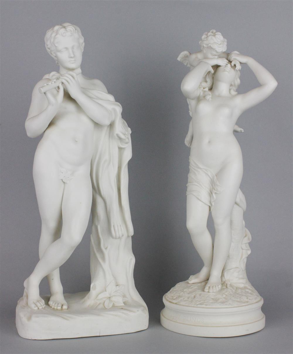 Appraisal: PARIAN FIGURE LOVE BLINDS ca modeled as a putto and