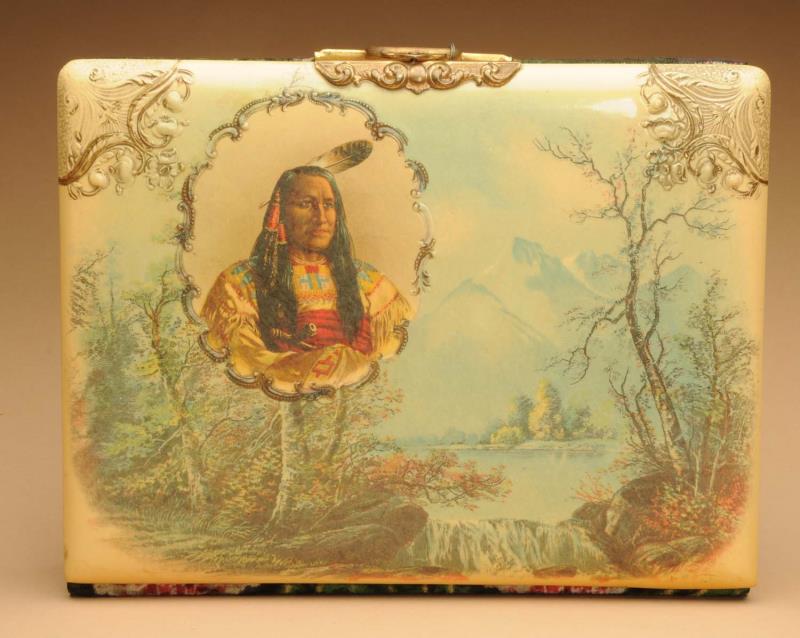 Appraisal: Photo Album depicting a Native American This photo album has