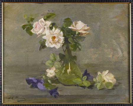 Appraisal: LOUISE PERMAN SCOTTISH - A STILL LIFE OF PEACH ROSES