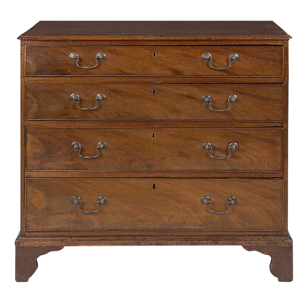 Appraisal: George III Mahogany Chest of Drawers Late th century The