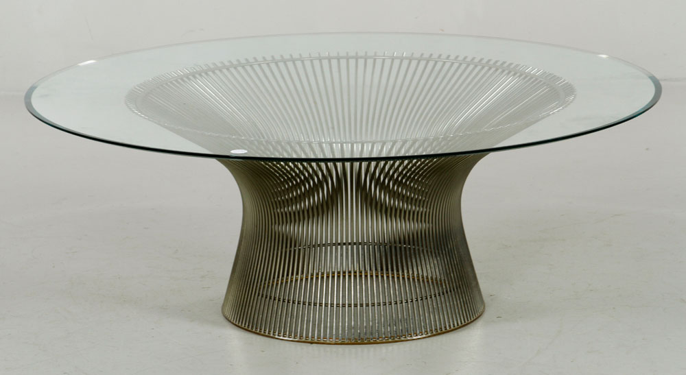 Appraisal: - Platner for Knoll Glass Top Table Warren Platner for