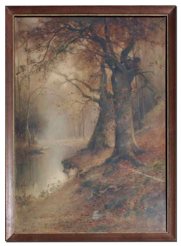 Appraisal: TAYLER-IRELAND Thomas British - Autumnal Stream Watercolor sight size ''