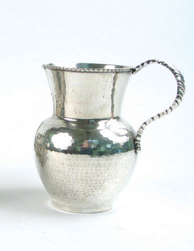 Appraisal: A SIGNED ITALIAN FINE SILVER PITCHER marked by the Silversmith