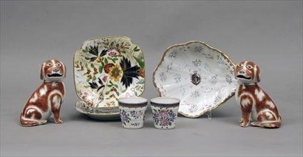 Appraisal: Seven English and Continental Pottery and Porcelain Articles Including a