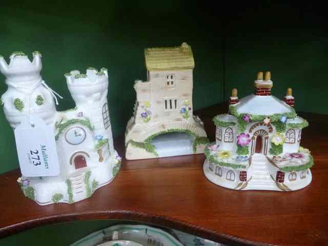 Appraisal: THREE COALPORT PORCELAIN COTTAGES