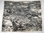 Appraisal: Judaica A signed black white aerial photograph of Jerusalem