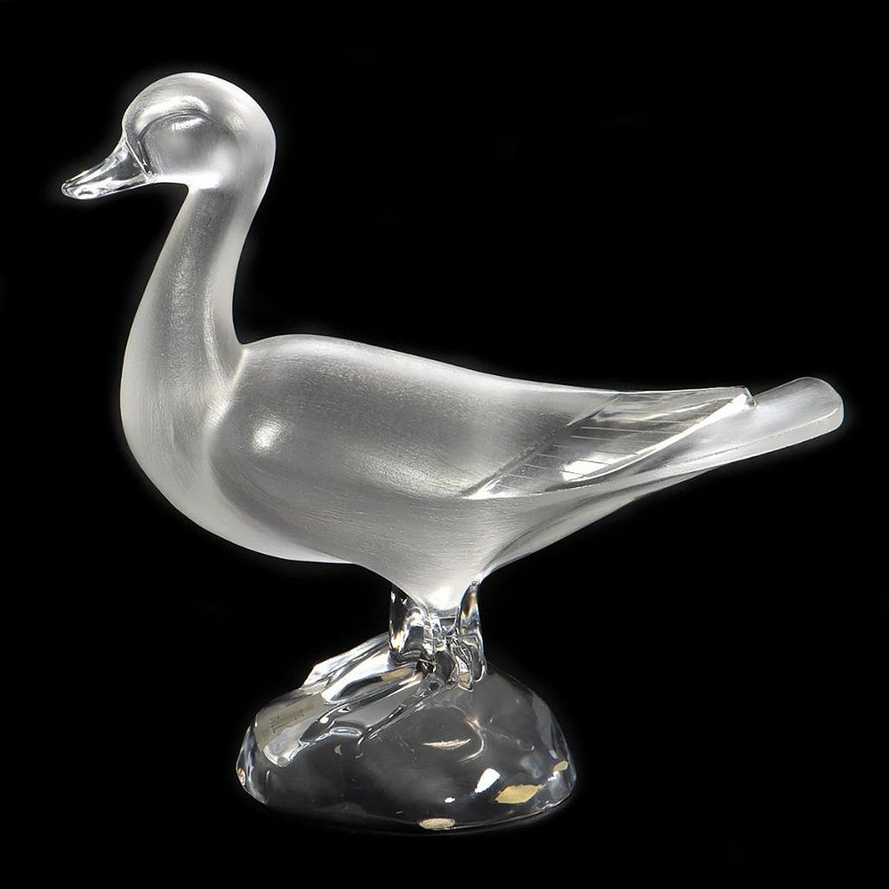 Appraisal: Lalique Crystal Duck in h Condition Very good no chips