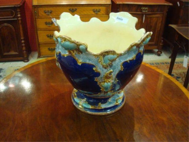 Appraisal: Large Majolica Style Planter From a Lexington Avenue NYC estate