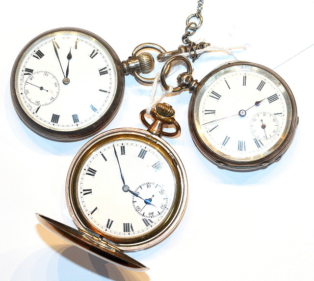 Appraisal: A SILVER CASED POCKET WATCH with Swiss movement top wind