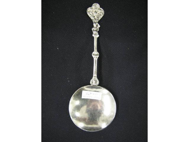 Appraisal: English Sterling Silver Serving Spoon hallmarked ornate