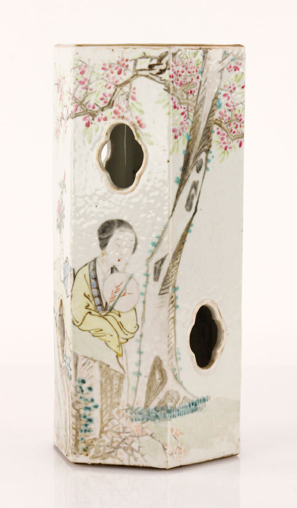 Appraisal: - th C Chinese -Panel Vase Late th century Chinese