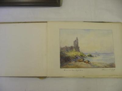 Appraisal: SCOTTISH SCHOOL A small sketch book of drawings watercolours and