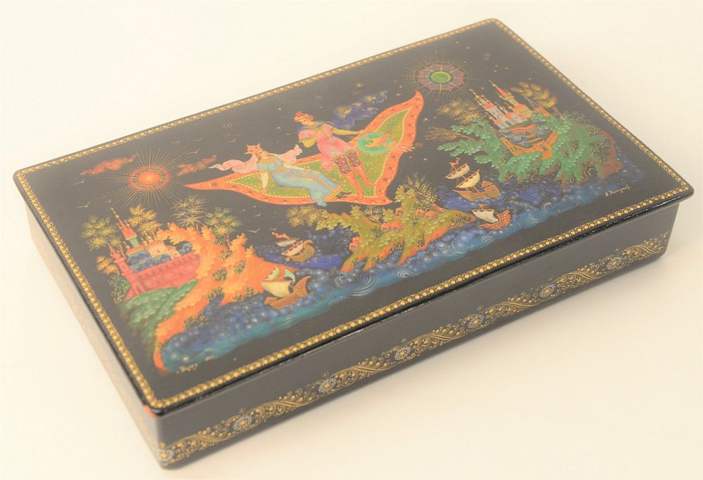 Appraisal: Large Russian Lacquer Box having legends and fairy tale motif