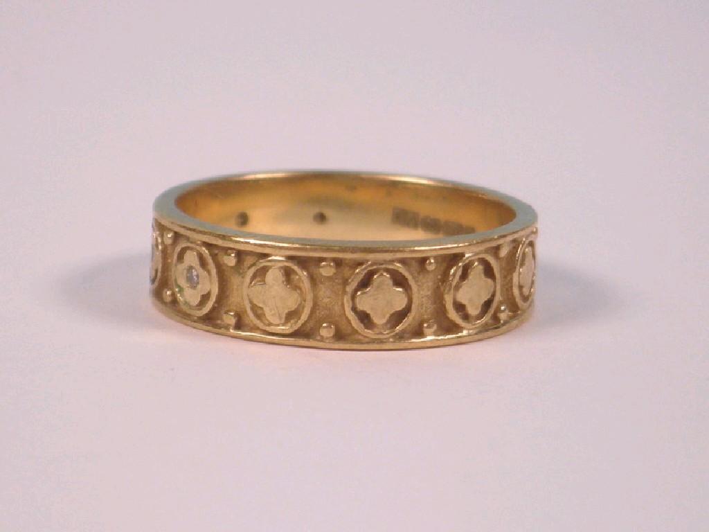 Appraisal: A ct gold figured wedding band g