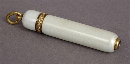 Appraisal: FABERGE MECHANICAL PENCIL The slender ivory shaft with bright cut