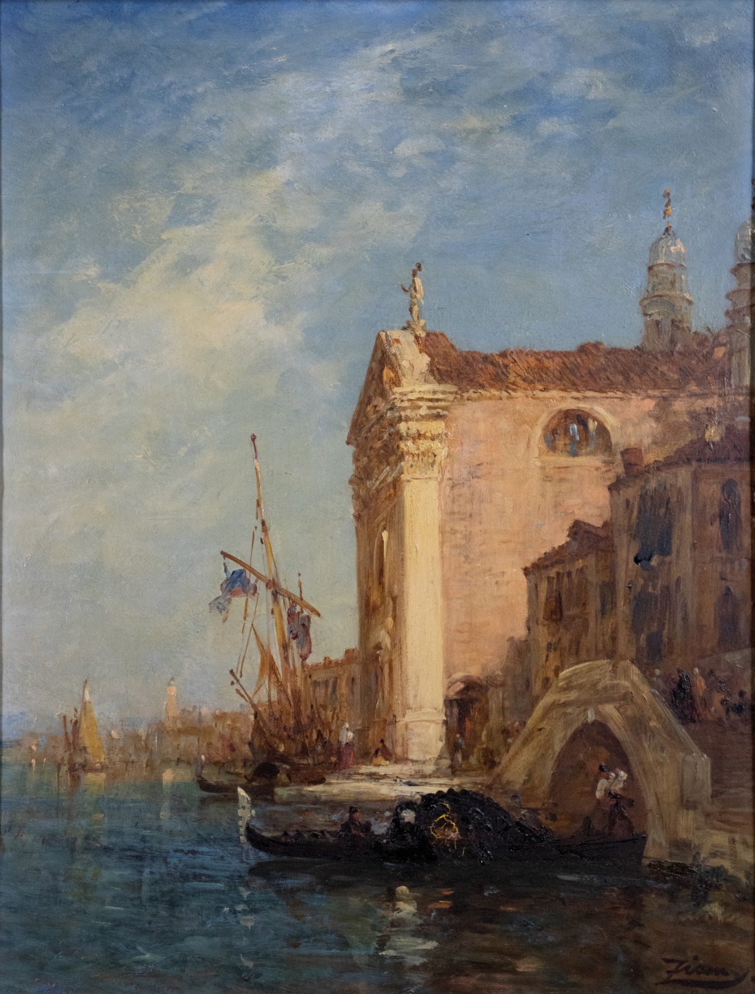 Appraisal: FELIX ZIEM FRANCE - Venetian Scene Oil on panel Singed