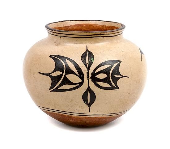 Appraisal: An Acoma Pottery Vase Height x diameter inches An Acoma