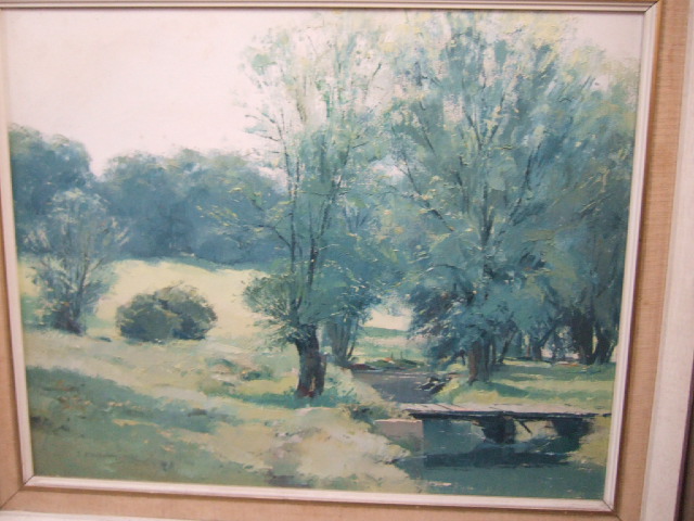 Appraisal: Trevor Chamberlain b High Summer Hertford oil on canvas signed