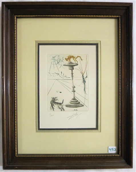 Appraisal: AFTER SALVADOR DALI COLOR ETCHING Spain - Shakespeare Image measures