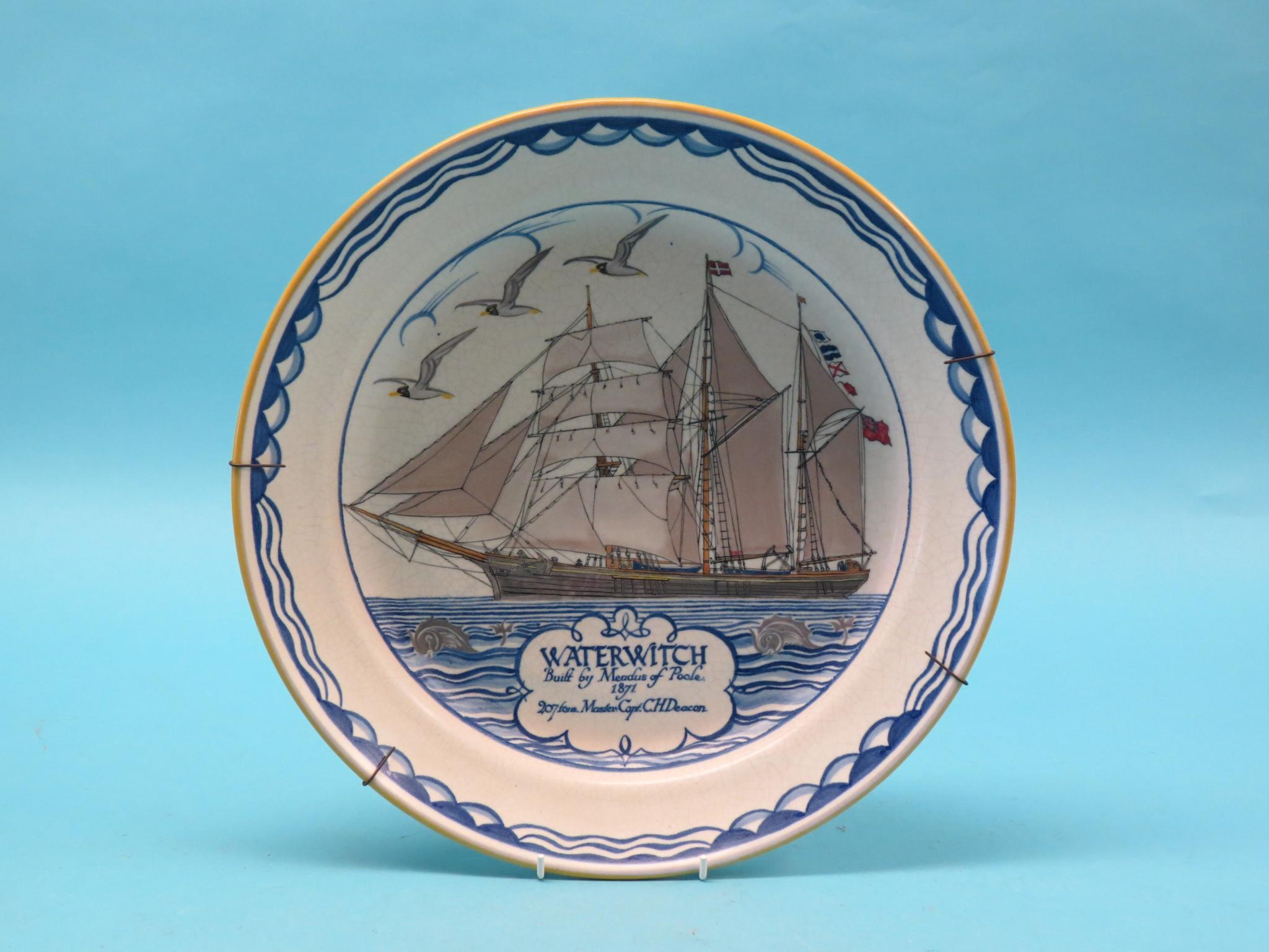 Appraisal: A large Carter Stabler and Adams Poole pottery marine charger