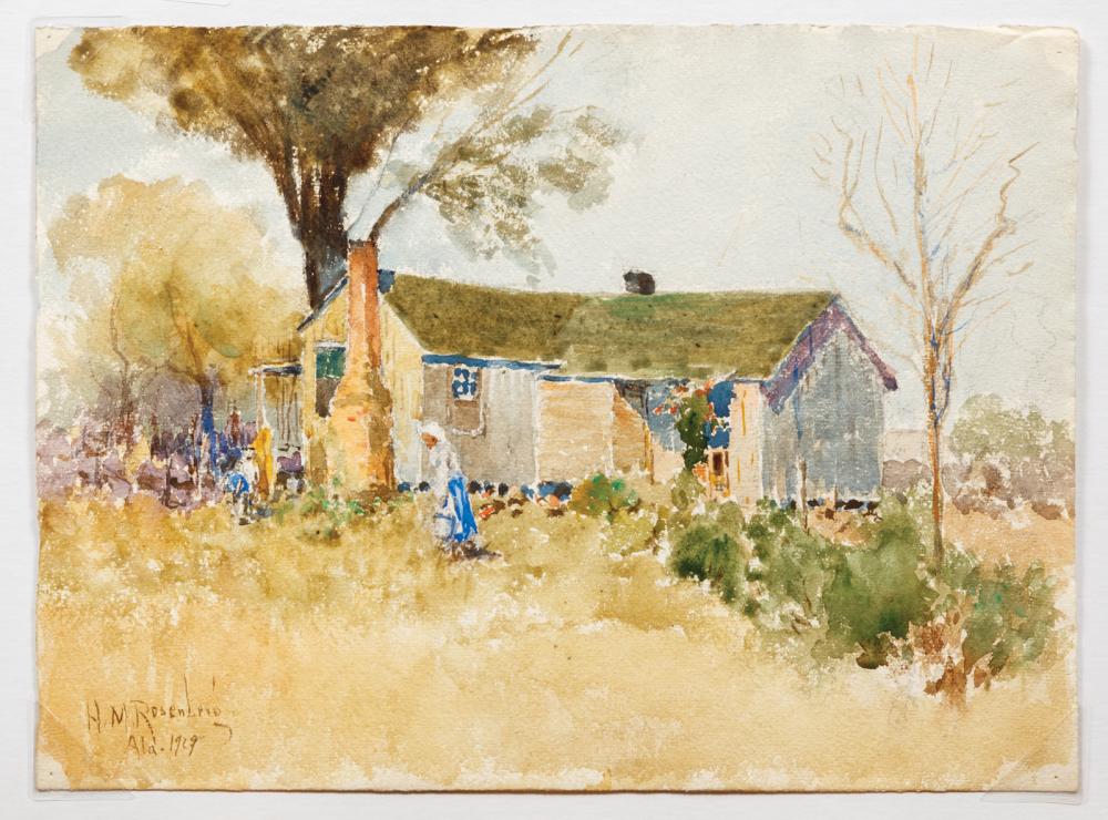 Appraisal: Henry Mortikar Rosenberg American - The Farm watercolor on paper