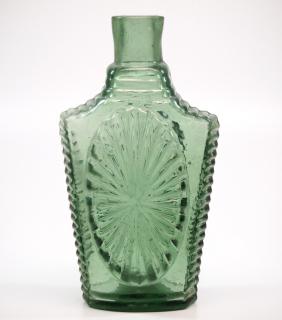 Appraisal: Pattern An early-mid th century pattern-molded glass Sunburst flask New