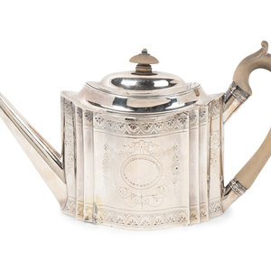 Appraisal: A Regency Silver Teapot PETER AND ANN BATEMAN LONDON Gross