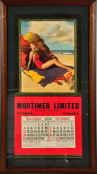 Appraisal: Elvgren Oversized Calendar Description This is the same artwork as