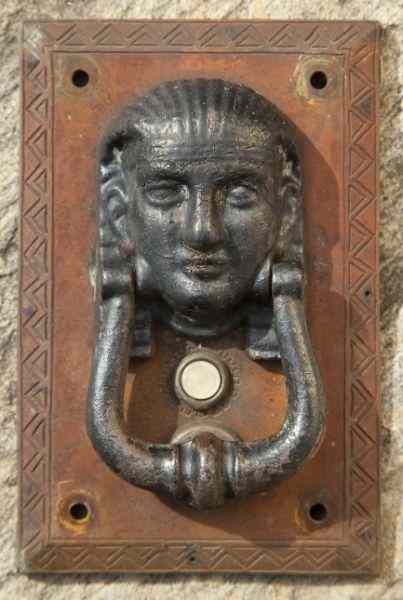 Appraisal: Figural Door Knocker and Belliron cast as an Egyptian bust