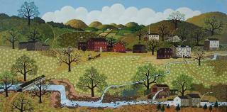 Appraisal: Charles Wysocki oil Charles Wysocki American - - Farmland- oil