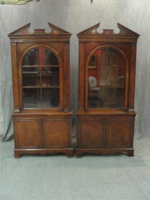 Appraisal: Pair of Mahogany Corner Cabinets From a Patterson NY estate