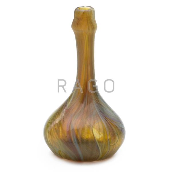 Appraisal: TIFFANY STUDIOS Experimental Favrile bud vase Condition Report Several minor