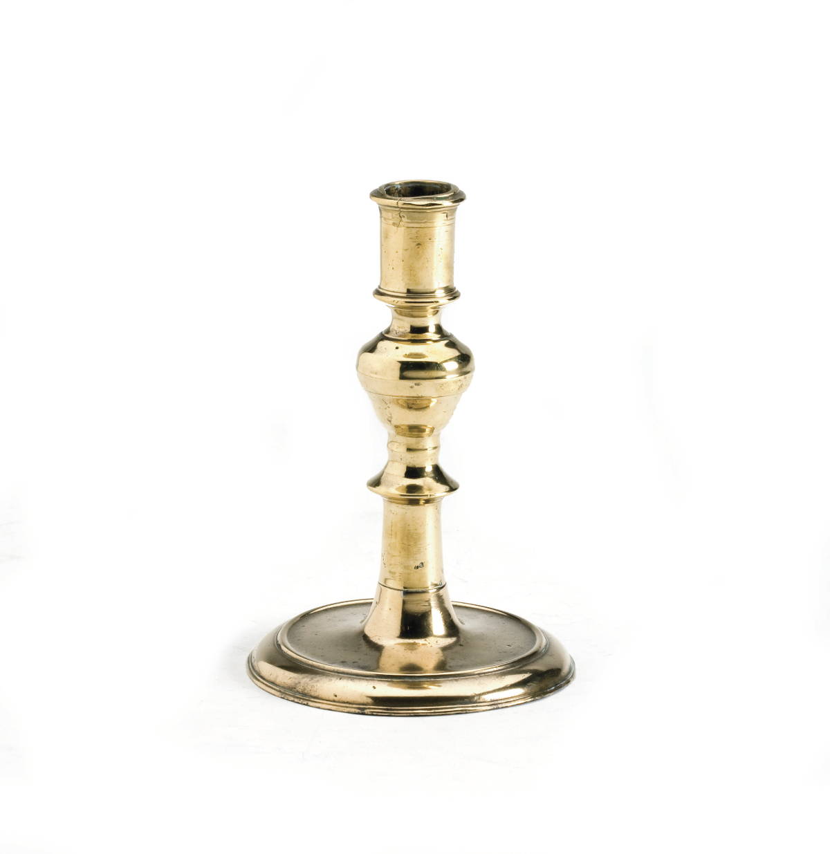 Appraisal: SEVENTEENTH CENTURY FLEMISH LOW BASED CANDLESTICK Height inches