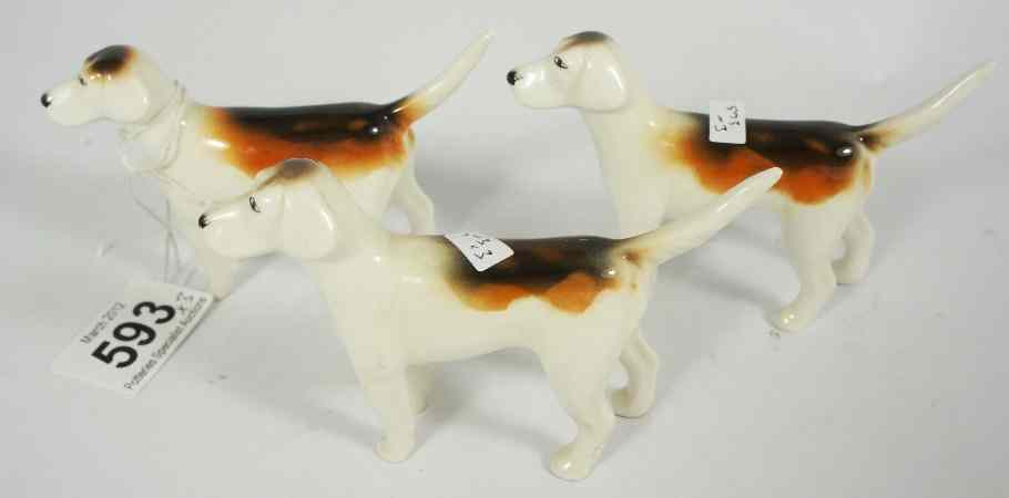 Appraisal: Beswick Set of Three Foxhounds