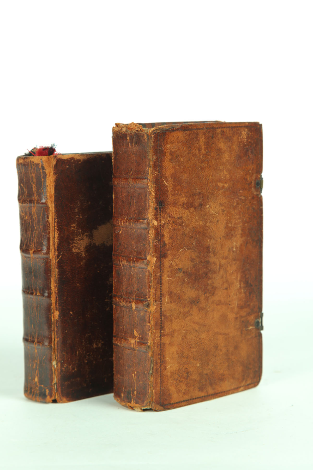 Appraisal: TWO LEATHER BOUND BOOKS New Testaments in German Printed in