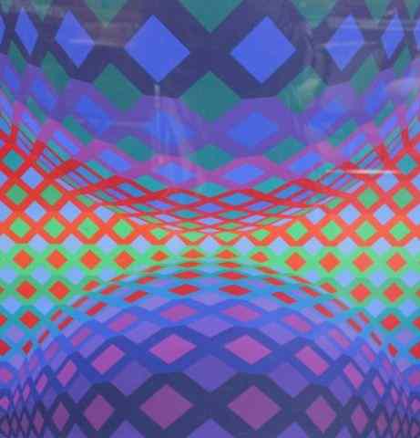 Appraisal: VASARELY Victor Silkscreen ''Reech ''Hand signed lower right Victor Vasarely