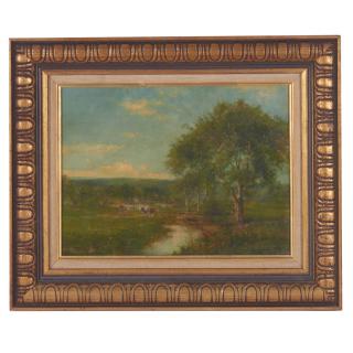 Appraisal: James M Hart landscape painting James M Hart landscape painting