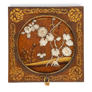 Appraisal: A Japanese Mother-of-Pearl and Bone Inlaid and Gilt Lacquered Wood