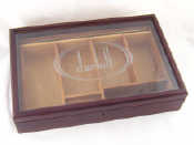 Appraisal: A mahogany Dunhill display case with lock internal divisions and