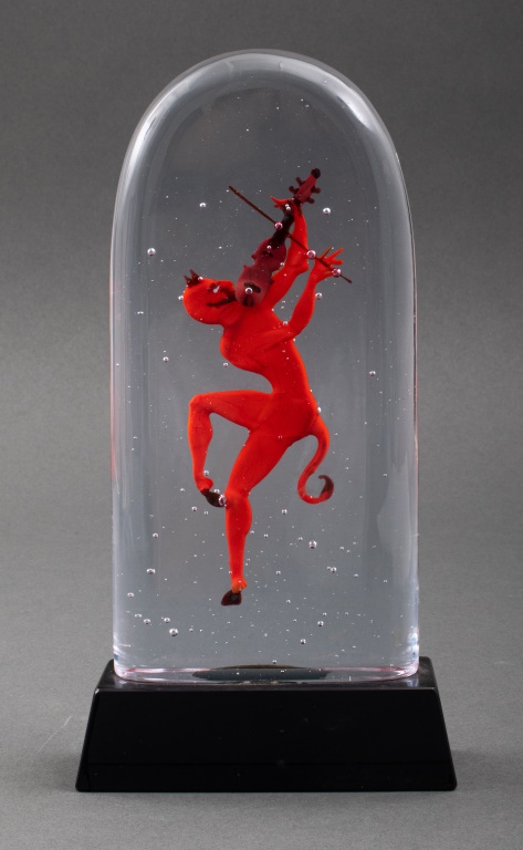 Appraisal: BUBACCO MODERN MURANO ART GLASS DEVIL SCULPTURE Lucio Bubacco Italian