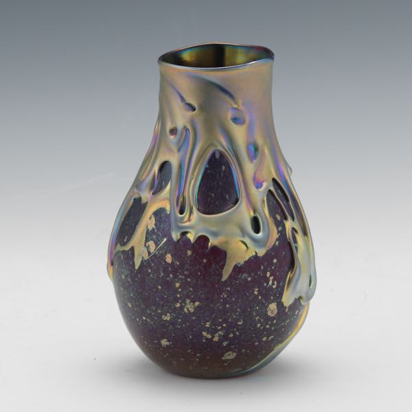 Appraisal: CHARLES LOTTON VASE AMERICAN B H Signed underneath Charles Lotton