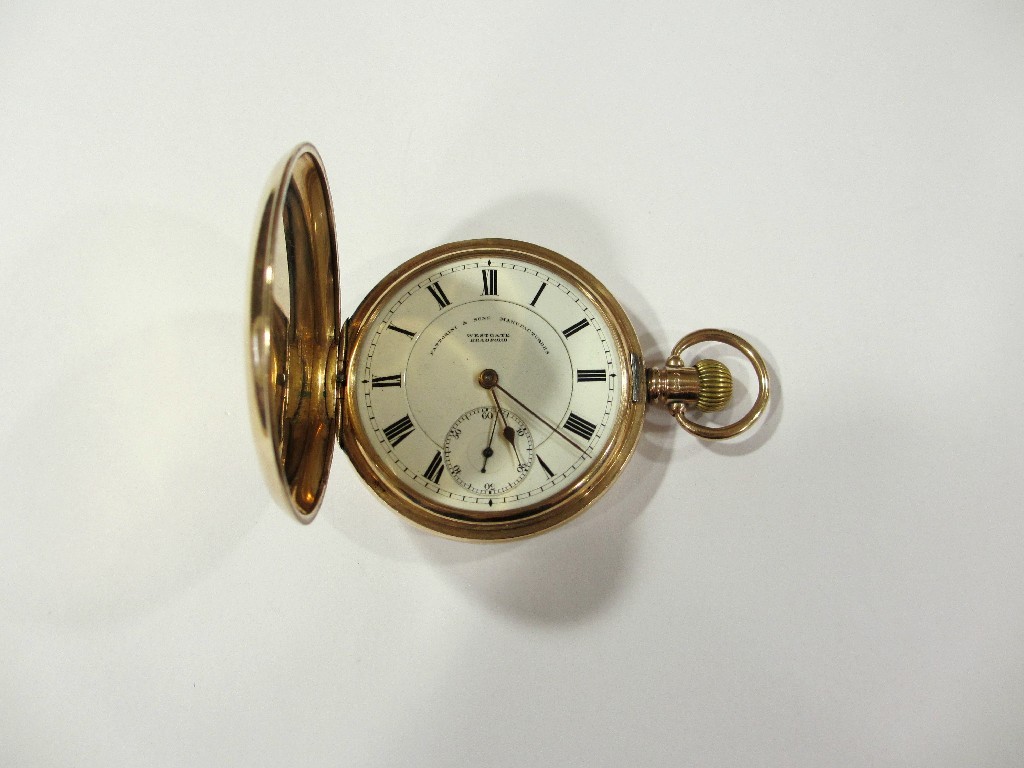 Appraisal: A gents ct gold Waltham pocket watch plain full hunter