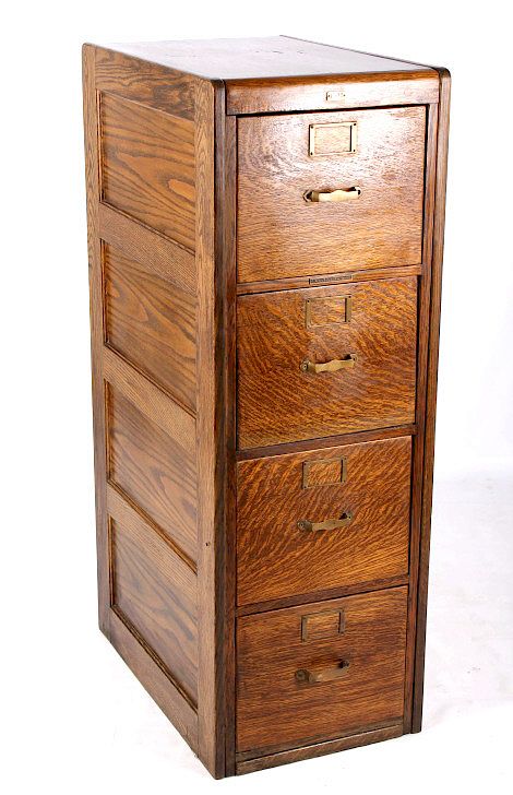 Appraisal: Library Bureau Sole Makers Oak Filing Cabinet Featured in this