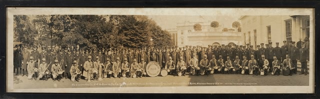 Appraisal: Panoramic photograph titled Liberty Fire Co No are received at