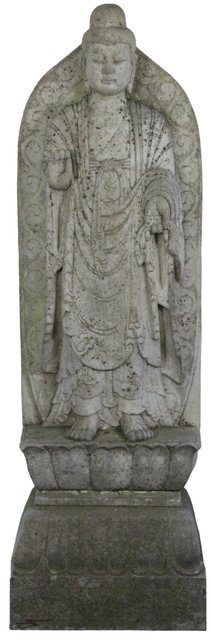 Appraisal: A massive marble figure of Buddha Tang style standing with