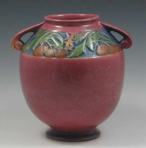 Appraisal: Roseville Baneda Vase marked with Roseville Pottery gold foil label