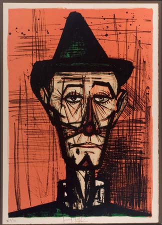 Appraisal: BERNARD BUFFET Mon Cirque Clown Color lithograph x mm x