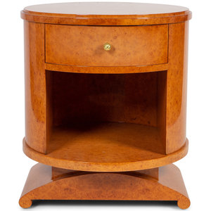 Appraisal: A French Art Deco Figured Walnut Night Stand TH CENTURY